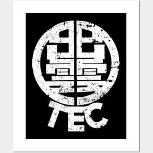 Kaiju No. 8 Anime Black and White Icons Izumo Tech Company Logo Anti-Kaijuu Weapon Maker Symbol KN8-4 (WHITE VERSION) Posters and Art